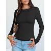 imageANRABESS Womens Long Sleeve Shirts Seamed Cup Crewneck Rib Knit Slim Tight Basic Top 2025 Fall Dressy Casual Corset TShirtsBlack