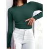 imageANRABESS Womens Long Sleeve Shirts Seamed Cup Crewneck Rib Knit Slim Tight Basic Top 2025 Fall Dressy Casual Corset TShirtsDeep Green