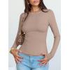 imageANRABESS Womens Long Sleeve Shirts Seamed Cup Crewneck Rib Knit Slim Tight Basic Top 2025 Fall Dressy Casual Corset TShirtsLight Camel