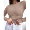 imageANRABESS Womens Long Sleeve Shirts Seamed Cup Crewneck Rib Knit Slim Tight Basic Top 2025 Fall Dressy Casual Corset TShirtsLight Camel