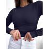 imageANRABESS Womens Long Sleeve Shirts Seamed Cup Crewneck Rib Knit Slim Tight Basic Top 2025 Fall Dressy Casual Corset TShirtsNavy Blue