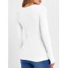 imageANRABESS Womens Long Sleeve Shirts Seamed Cup Crewneck Rib Knit Slim Tight Basic Top 2025 Fall Dressy Casual Corset TShirtsWhite