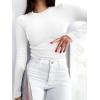imageANRABESS Womens Long Sleeve Shirts Seamed Cup Crewneck Rib Knit Slim Tight Basic Top 2025 Fall Dressy Casual Corset TShirtsWhite