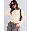 imageANRABESS Womens Long Sleeve Shirts Tight Fitted Going Out Crop Tops Crewneck Basic Tee Y2k Outfits Teens Girls ClothesApricot