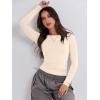 imageANRABESS Womens Long Sleeve Shirts Tight Fitted Going Out Crop Tops Crewneck Basic Tee Y2k Outfits Teens Girls ClothesApricot