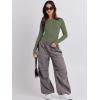 imageANRABESS Womens Long Sleeve Shirts Tight Fitted Going Out Crop Tops Crewneck Basic Tee Y2k Outfits Teens Girls ClothesArmy Green