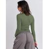 imageANRABESS Womens Long Sleeve Shirts Tight Fitted Going Out Crop Tops Crewneck Basic Tee Y2k Outfits Teens Girls ClothesArmy Green