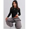 imageANRABESS Womens Long Sleeve Shirts Tight Fitted Going Out Crop Tops Crewneck Basic Tee Y2k Outfits Teens Girls ClothesBlack