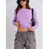 imageANRABESS Womens Long Sleeve Shirts Tight Fitted Going Out Crop Tops Crewneck Basic Tee Y2k Outfits Teens Girls ClothesBright Purple