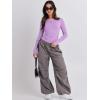 imageANRABESS Womens Long Sleeve Shirts Tight Fitted Going Out Crop Tops Crewneck Basic Tee Y2k Outfits Teens Girls ClothesBright Purple