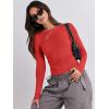 imageANRABESS Womens Long Sleeve Shirts Tight Fitted Going Out Crop Tops Crewneck Basic Tee Y2k Outfits Teens Girls ClothesBrilliant Red