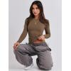 imageANRABESS Womens Long Sleeve Shirts Tight Fitted Going Out Crop Tops Crewneck Basic Tee Y2k Outfits Teens Girls ClothesBrown