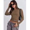 imageANRABESS Womens Long Sleeve Shirts Tight Fitted Going Out Crop Tops Crewneck Basic Tee Y2k Outfits Teens Girls ClothesBrown