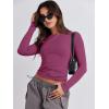 imageANRABESS Womens Long Sleeve Shirts Tight Fitted Going Out Crop Tops Crewneck Basic Tee Y2k Outfits Teens Girls ClothesDark Purple