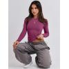 imageANRABESS Womens Long Sleeve Shirts Tight Fitted Going Out Crop Tops Crewneck Basic Tee Y2k Outfits Teens Girls ClothesDark Purple