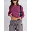 imageANRABESS Womens Long Sleeve Shirts Tight Fitted Going Out Crop Tops Crewneck Basic Tee Y2k Outfits Teens Girls ClothesDark Purple