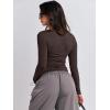imageANRABESS Womens Long Sleeve Shirts Tight Fitted Going Out Crop Tops Crewneck Basic Tee Y2k Outfits Teens Girls ClothesDeep Brown
