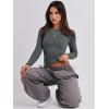 imageANRABESS Womens Long Sleeve Shirts Tight Fitted Going Out Crop Tops Crewneck Basic Tee Y2k Outfits Teens Girls ClothesDeep Grey