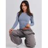 imageANRABESS Womens Long Sleeve Shirts Tight Fitted Going Out Crop Tops Crewneck Basic Tee Y2k Outfits Teens Girls ClothesGrey Blue