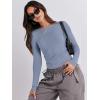 imageANRABESS Womens Long Sleeve Shirts Tight Fitted Going Out Crop Tops Crewneck Basic Tee Y2k Outfits Teens Girls ClothesGrey Blue