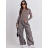 imageANRABESS Womens Long Sleeve Shirts Tight Fitted Going Out Crop Tops Crewneck Basic Tee Y2k Outfits Teens Girls ClothesGrey Khaki