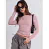 imageANRABESS Womens Long Sleeve Shirts Tight Fitted Going Out Crop Tops Crewneck Basic Tee Y2k Outfits Teens Girls ClothesGrey Pink