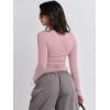imageANRABESS Womens Long Sleeve Shirts Tight Fitted Going Out Crop Tops Crewneck Basic Tee Y2k Outfits Teens Girls ClothesGrey Pink