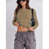 imageANRABESS Womens Long Sleeve Shirts Tight Fitted Going Out Crop Tops Crewneck Basic Tee Y2k Outfits Teens Girls ClothesKhaki