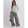 imageANRABESS Womens Long Sleeve Shirts Tight Fitted Going Out Crop Tops Crewneck Basic Tee Y2k Outfits Teens Girls ClothesLight Green