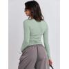 imageANRABESS Womens Long Sleeve Shirts Tight Fitted Going Out Crop Tops Crewneck Basic Tee Y2k Outfits Teens Girls ClothesLight Green