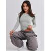 imageANRABESS Womens Long Sleeve Shirts Tight Fitted Going Out Crop Tops Crewneck Basic Tee Y2k Outfits Teens Girls ClothesLight Grey