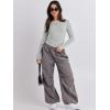 imageANRABESS Womens Long Sleeve Shirts Tight Fitted Going Out Crop Tops Crewneck Basic Tee Y2k Outfits Teens Girls ClothesLight Grey