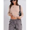 imageANRABESS Womens Long Sleeve Shirts Tight Fitted Going Out Crop Tops Crewneck Basic Tee Y2k Outfits Teens Girls ClothesLight Khaki