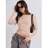 imageANRABESS Womens Long Sleeve Shirts Tight Fitted Going Out Crop Tops Crewneck Basic Tee Y2k Outfits Teens Girls ClothesLight Khaki
