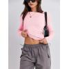 imageANRABESS Womens Long Sleeve Shirts Tight Fitted Going Out Crop Tops Crewneck Basic Tee Y2k Outfits Teens Girls ClothesLight Pink
