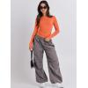 imageANRABESS Womens Long Sleeve Shirts Tight Fitted Going Out Crop Tops Crewneck Basic Tee Y2k Outfits Teens Girls ClothesOrange