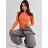 imageANRABESS Womens Long Sleeve Shirts Tight Fitted Going Out Crop Tops Crewneck Basic Tee Y2k Outfits Teens Girls ClothesOrange