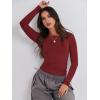 imageANRABESS Womens Long Sleeve Shirts Tight Fitted Going Out Crop Tops Crewneck Basic Tee Y2k Outfits Teens Girls ClothesRed