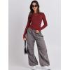 imageANRABESS Womens Long Sleeve Shirts Tight Fitted Going Out Crop Tops Crewneck Basic Tee Y2k Outfits Teens Girls ClothesRed