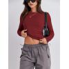 imageANRABESS Womens Long Sleeve Shirts Tight Fitted Going Out Crop Tops Crewneck Basic Tee Y2k Outfits Teens Girls ClothesRed