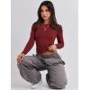 imageANRABESS Womens Long Sleeve Shirts Tight Fitted Going Out Crop Tops Crewneck Basic Tee Y2k Outfits Teens Girls ClothesRed