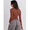 imageANRABESS Womens Long Sleeve Shirts Tight Fitted Going Out Crop Tops Crewneck Basic Tee Y2k Outfits Teens Girls ClothesReddish Brown