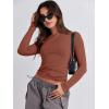 imageANRABESS Womens Long Sleeve Shirts Tight Fitted Going Out Crop Tops Crewneck Basic Tee Y2k Outfits Teens Girls ClothesReddish Brown