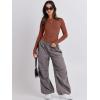 imageANRABESS Womens Long Sleeve Shirts Tight Fitted Going Out Crop Tops Crewneck Basic Tee Y2k Outfits Teens Girls ClothesReddish Brown