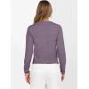 imageANRABESS Womens Long Sleeve Sweaters Cropped Crew Neck Business Casual Light Weight Sweater Tops Fall Fashion Clothes 2025Deep Purple
