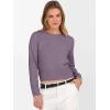 imageANRABESS Womens Long Sleeve Sweaters Cropped Crew Neck Business Casual Light Weight Sweater Tops Fall Fashion Clothes 2025Deep Purple