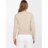 imageANRABESS Womens Long Sleeve Sweaters Cropped Crew Neck Business Casual Light Weight Sweater Tops Fall Fashion Clothes 2025Light Almond
