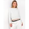 imageANRABESS Womens Long Sleeve Sweaters Cropped Crew Neck Business Casual Light Weight Sweater Tops Fall Fashion Clothes 2025White
