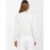 imageANRABESS Womens Long Sleeve Sweaters Cropped Crew Neck Business Casual Light Weight Sweater Tops Fall Fashion Clothes 2025White