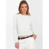 imageANRABESS Womens Long Sleeve Sweaters Cropped Crew Neck Business Casual Light Weight Sweater Tops Fall Fashion Clothes 2025White